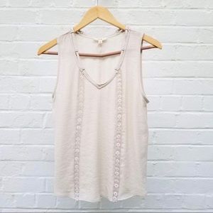 Anthropologie {E hanger M} Cream Crochet Blouse